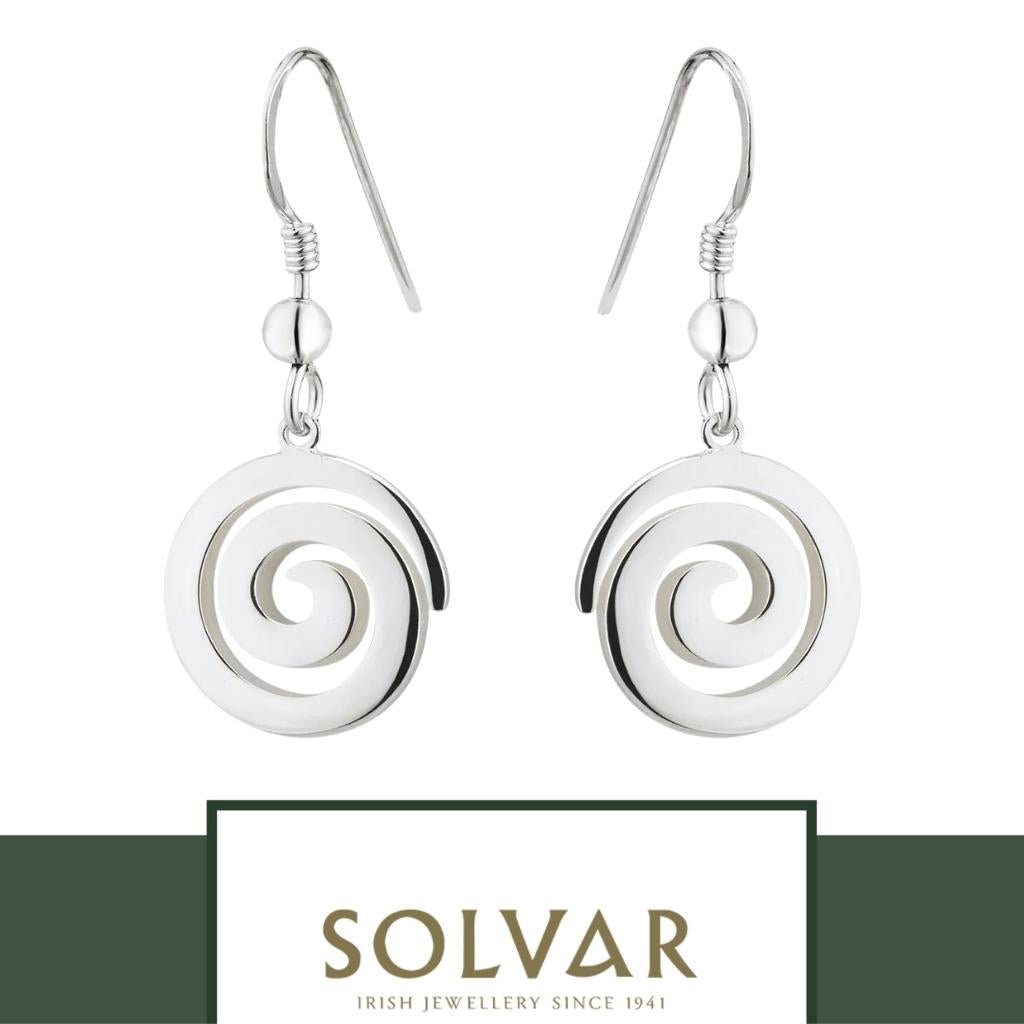 Small Sterling Silver Celtic Spiral Earrings