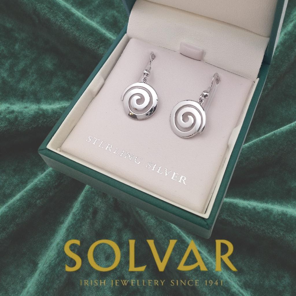 Small Sterling Silver Celtic Spiral Earrings
