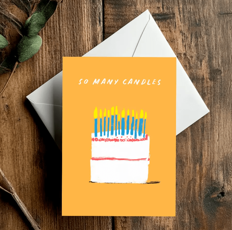 So Many Candles Birthday Card - Conor Langton Art