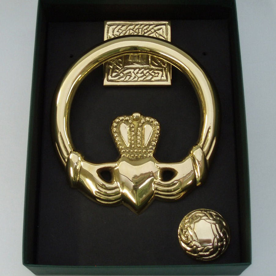 Solid Brass Claddagh Door Knocker - The Celtic Gift Store - Decor