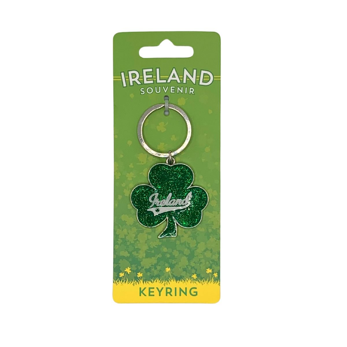 Sparkly Ireland Shamrock Keyring - The Celtic Gift Store - Keychains