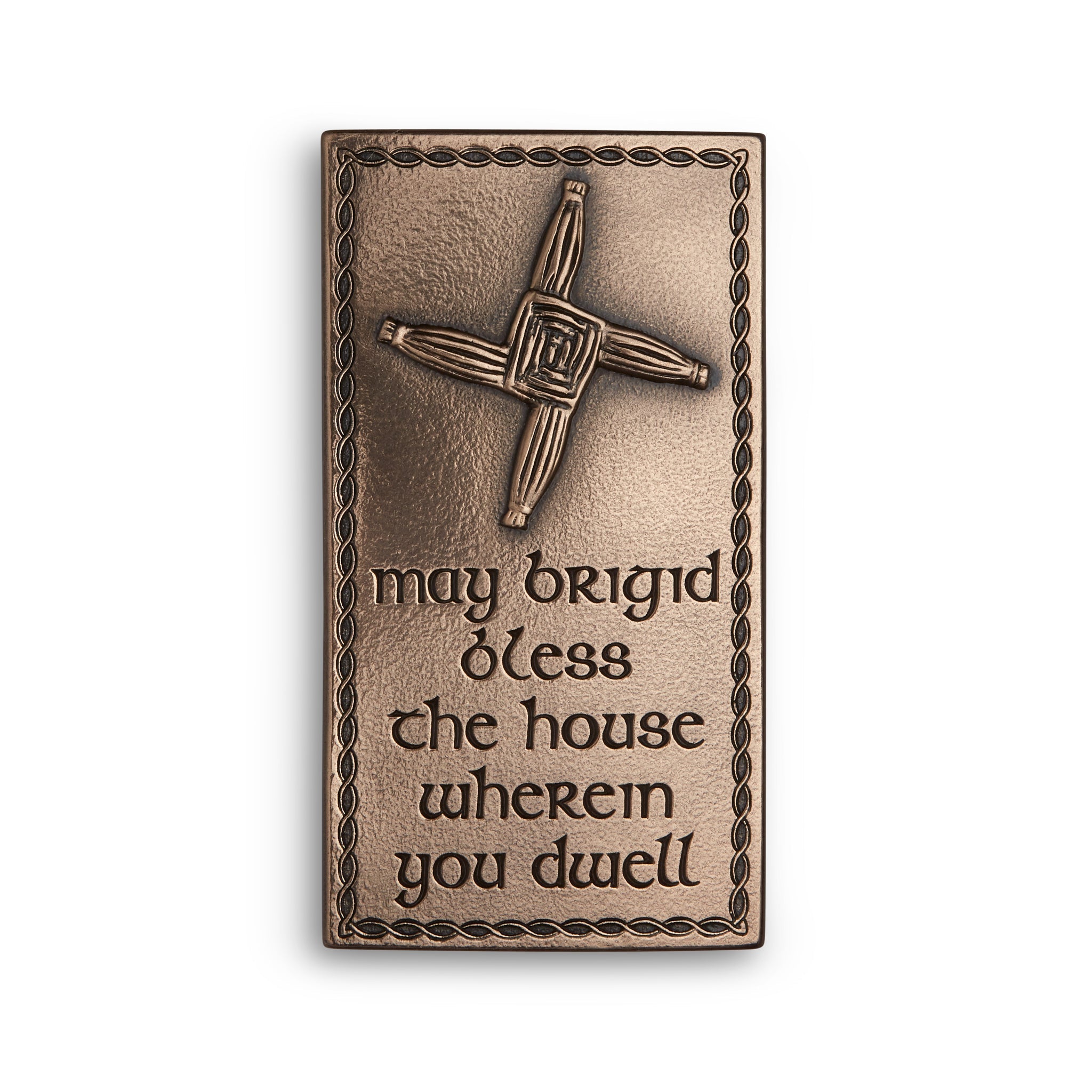 St. Brigid's Cross Bronze Wall Plaque - The Celtic Gift Store - Decor