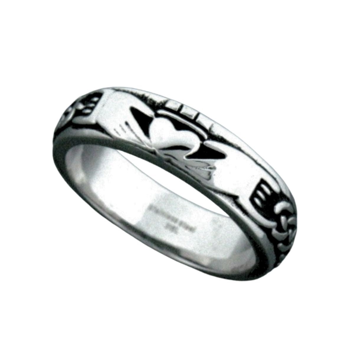 Stainless Steel Claddagh Celtic Knot Band