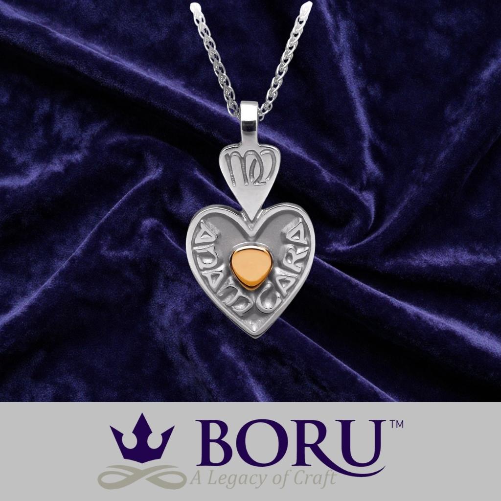 Sterling Silver and 18k Gold Irish Soulmate Necklace