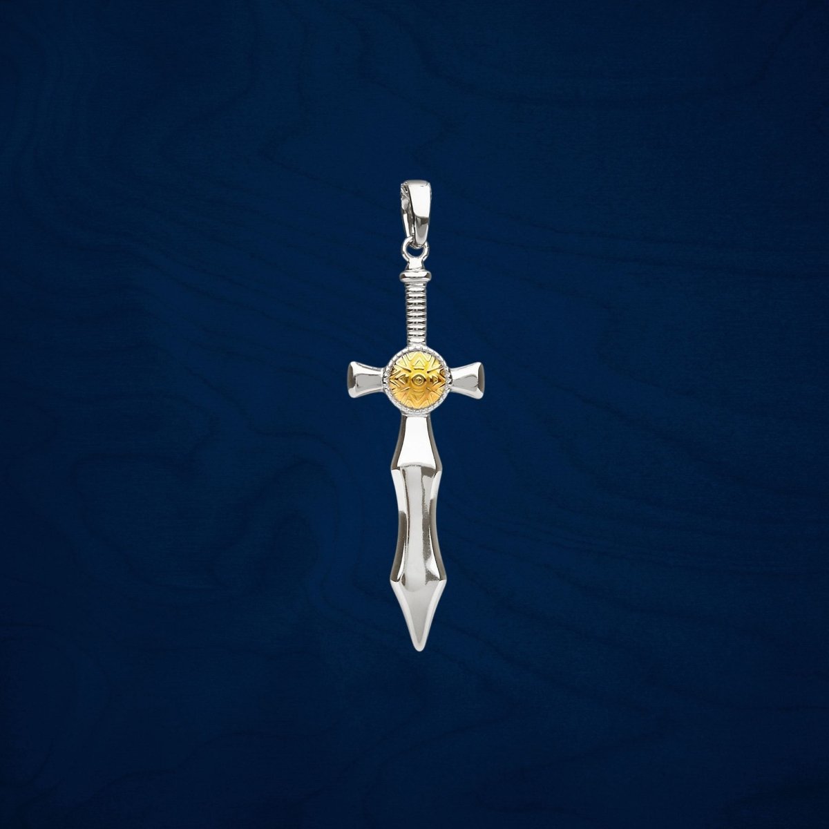 Sterling Silver and 18k Gold Nuada Sword Necklace - Small - The Celtic Gift Store - Necklaces