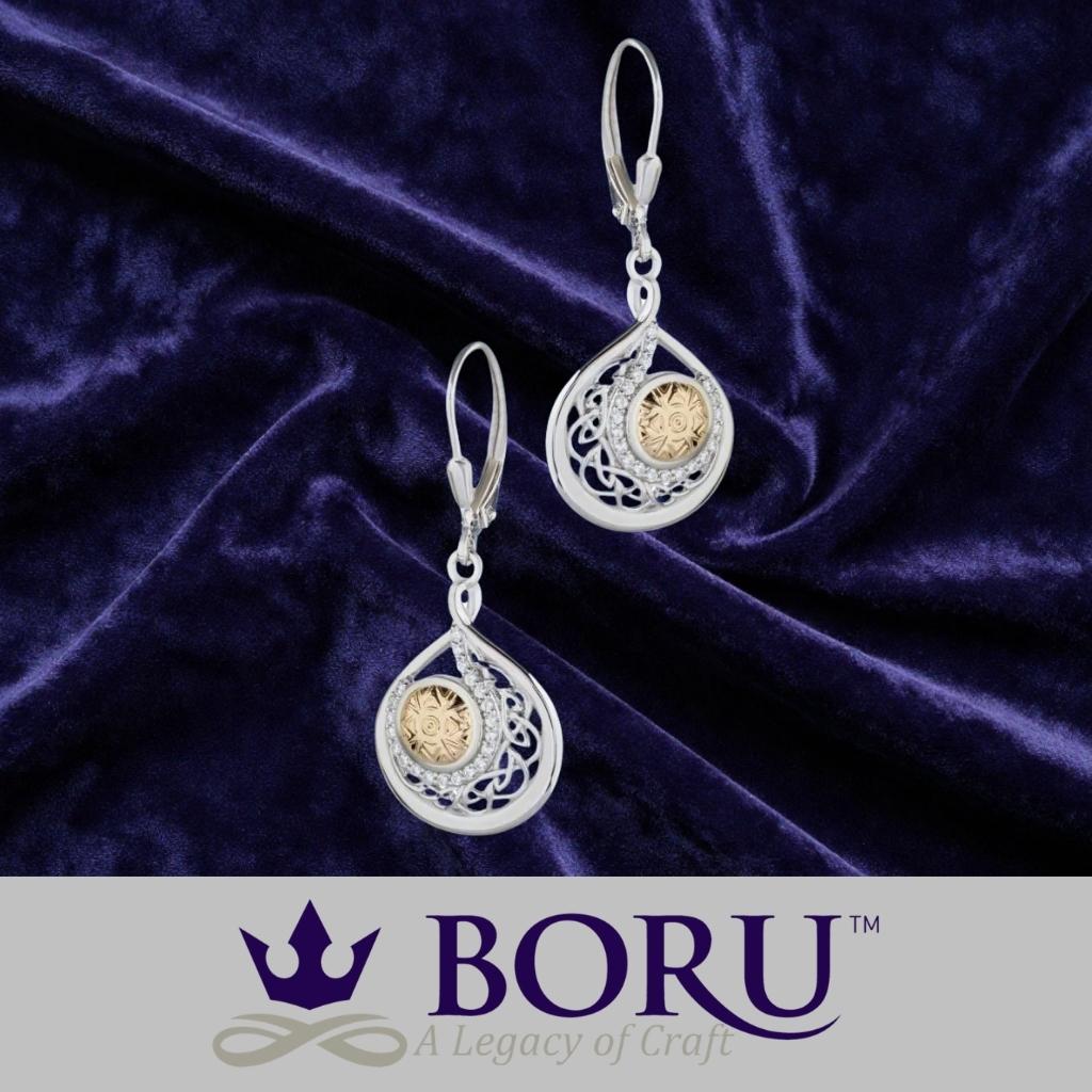 Sterling Silver and 18k Gold Solstice Teardrop Earrings