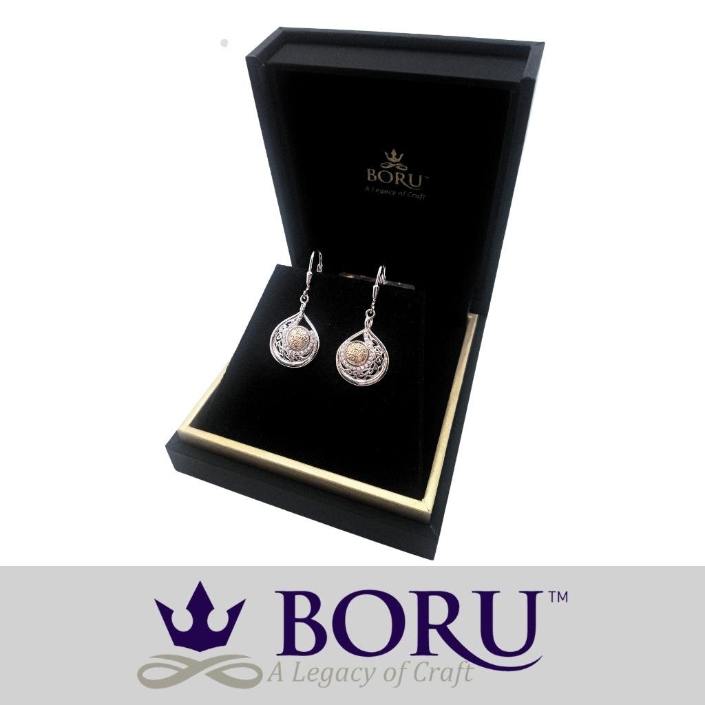 Sterling Silver and 18k Gold Solstice Teardrop Earrings
