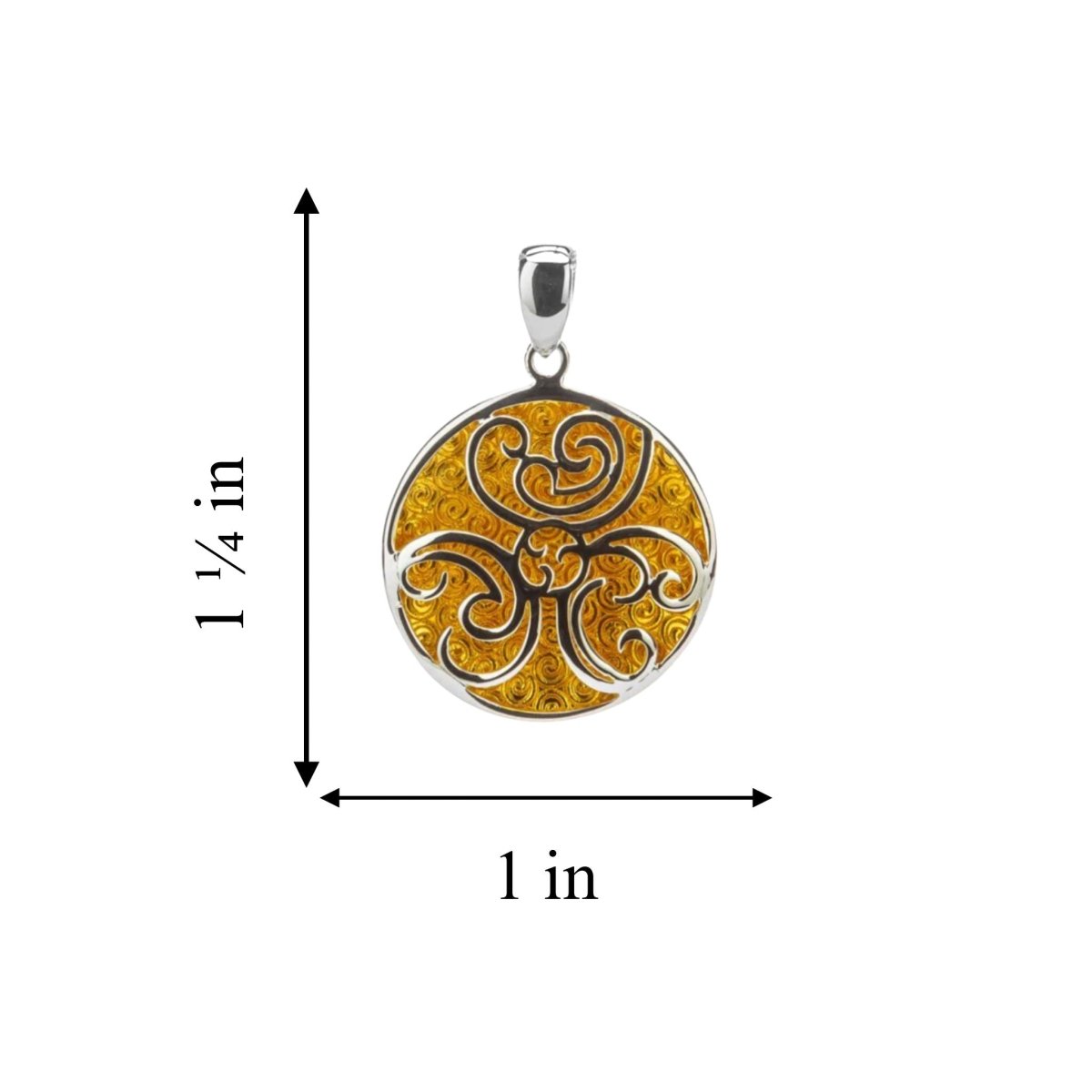 Sterling Silver and 22k Gold Celtic Fairy Pool Necklace - The Celtic Gift Store - Necklaces