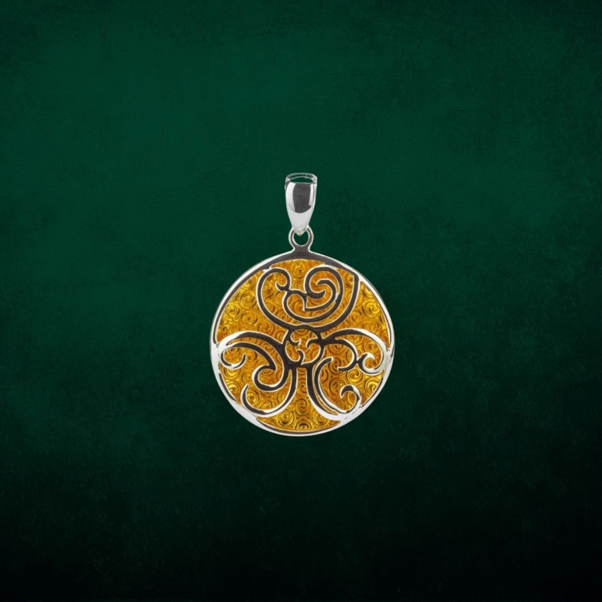 Sterling Silver and 22k Gold Celtic Fairy Pool Necklace - The Celtic Gift Store - Necklaces