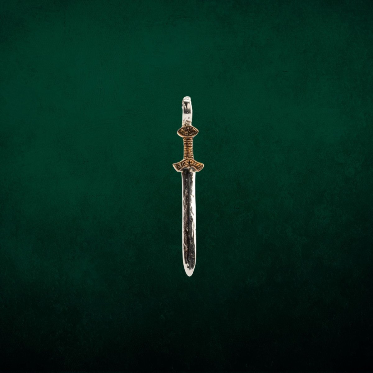 Sterling Silver and Bronze Viking Sword Necklace - Small - The Celtic Gift Store - Necklaces