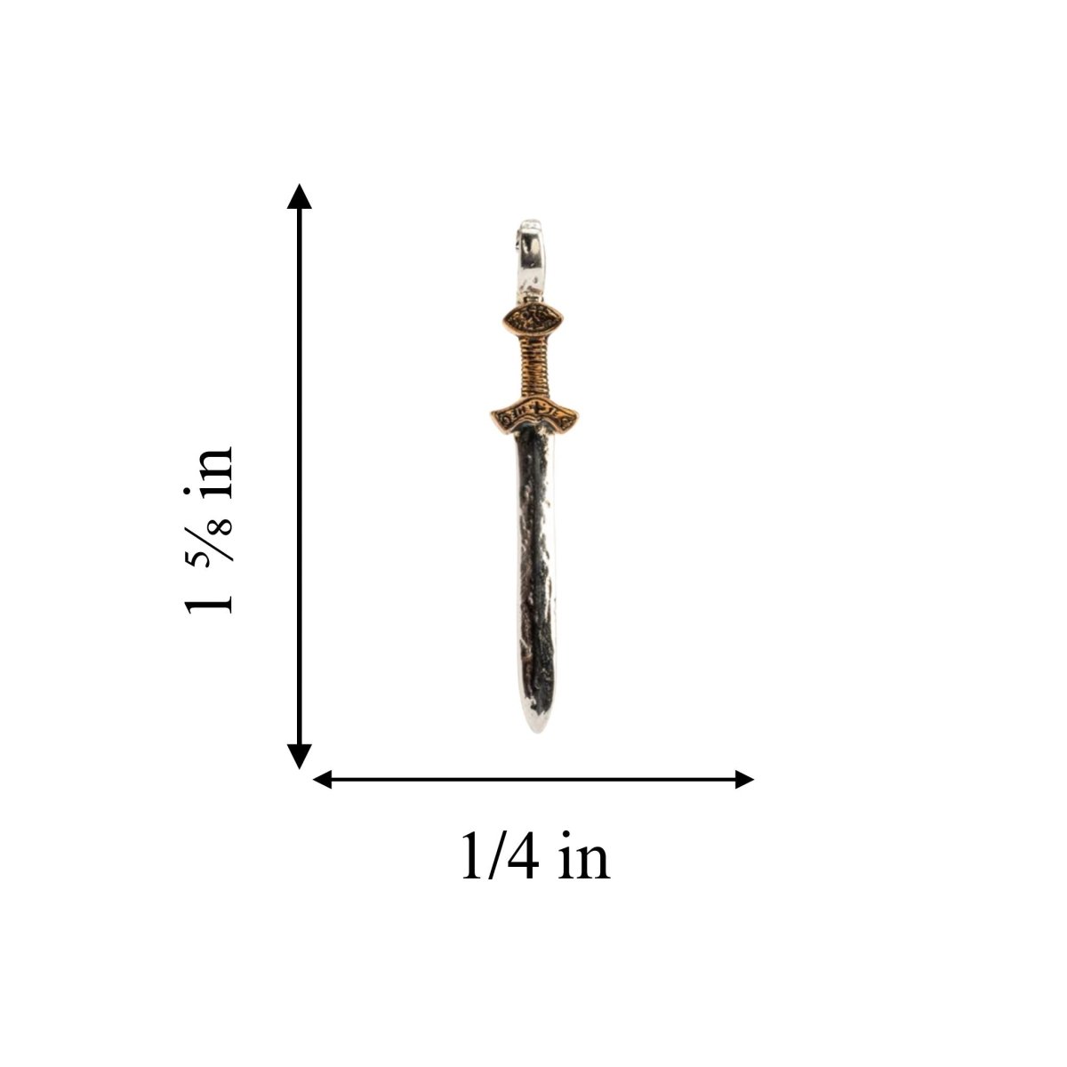 Sterling Silver and Bronze Viking Sword Necklace - Small - The Celtic Gift Store - Necklaces