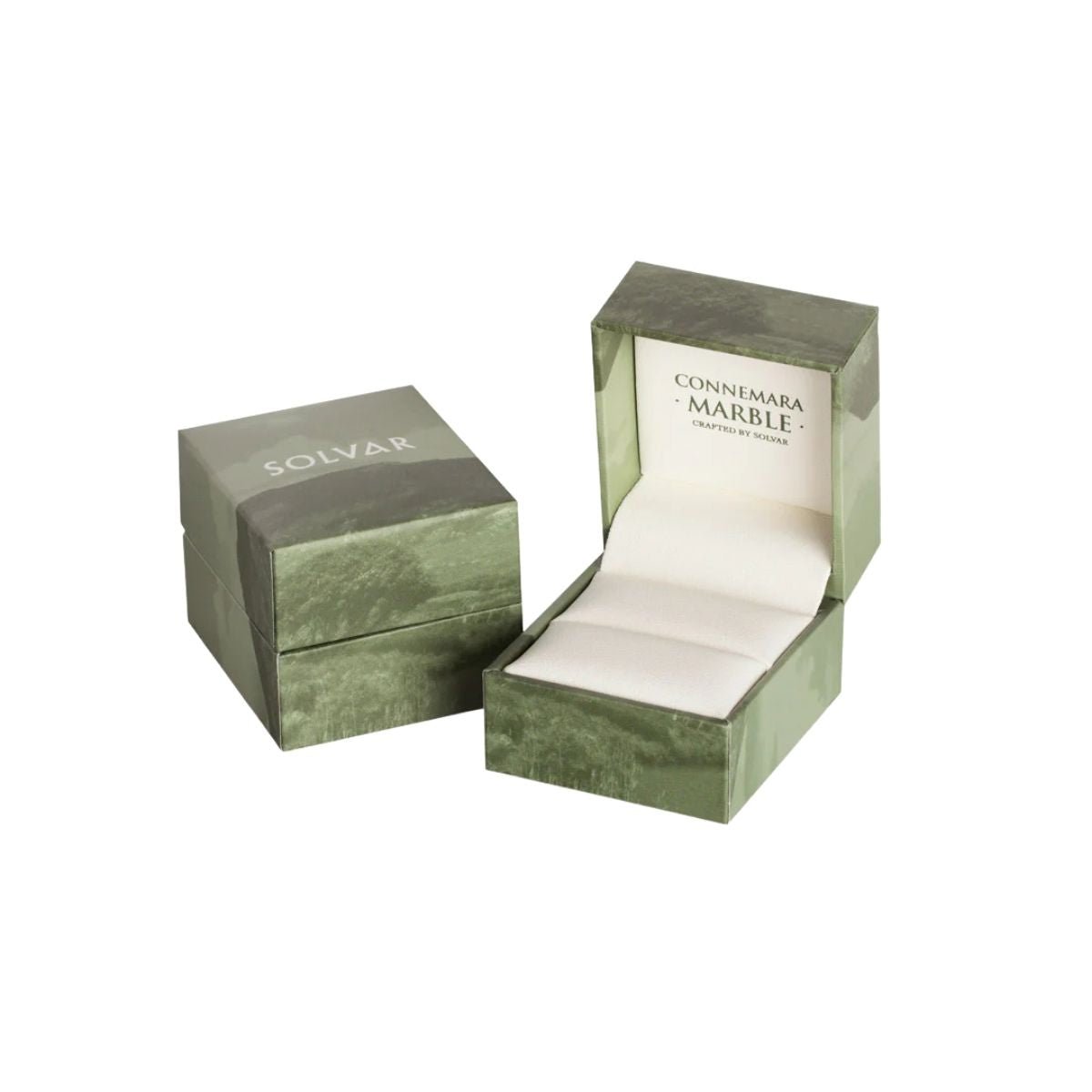 Sterling Silver and Connemara Marble Celtic Knot Ring