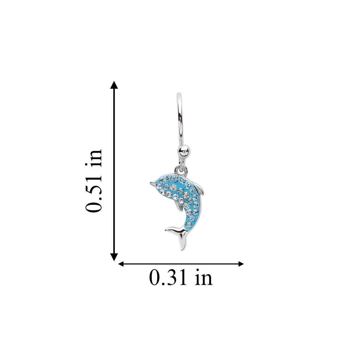 Sterling Silver Blue Dolphin Drop Earrings - The Celtic Gift Store - Jewelry
