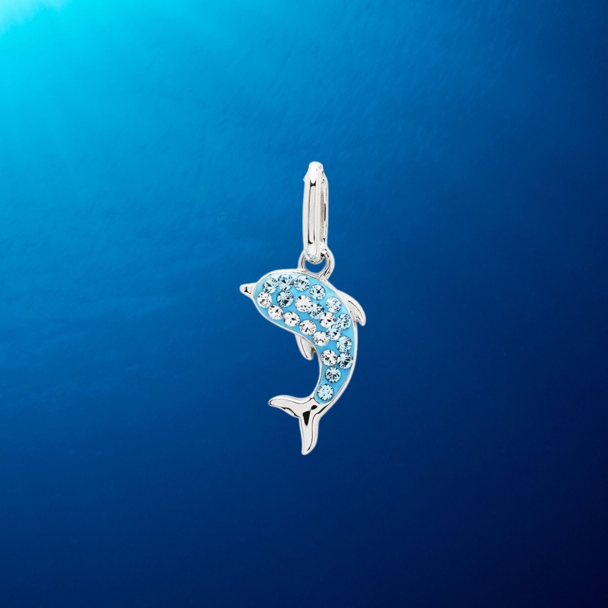 Sterling Silver Blue Dolphin Mini Necklace - The Celtic Gift Store - Jewelry