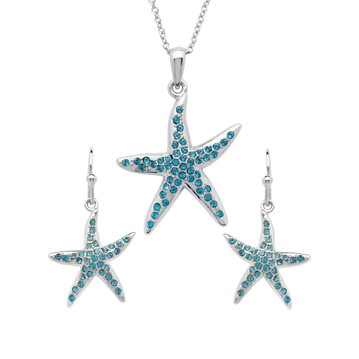 Sterling Silver Blue Starfish Necklace - The Celtic Gift Store - Jewelry