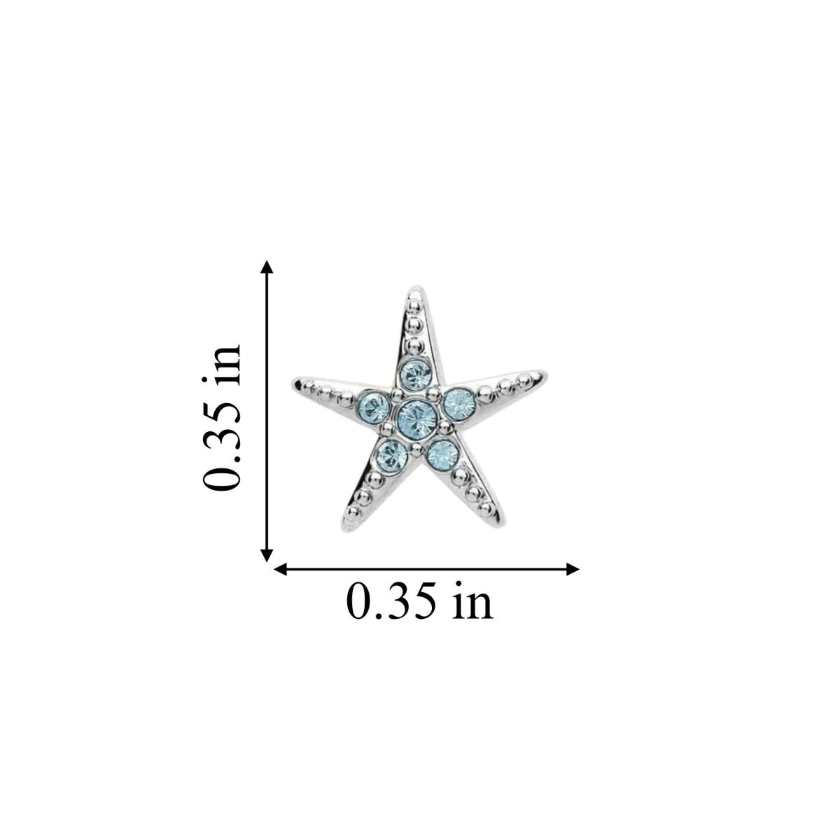 Sterling Silver Blue Starfish Stud Earrings - The Celtic Gift Store - Jewelry