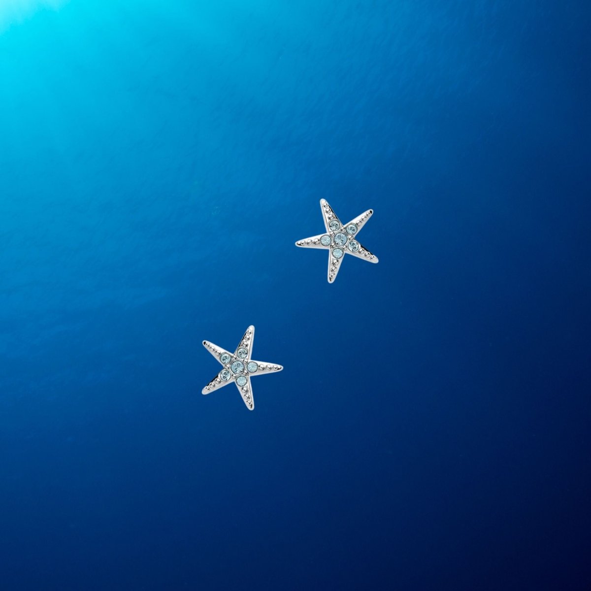 Sterling Silver Blue Starfish Stud Earrings - The Celtic Gift Store - Jewelry
