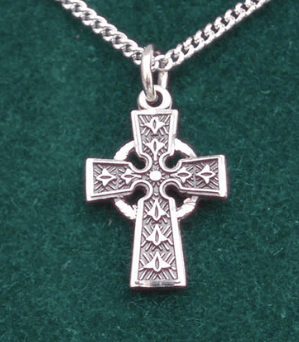 Sterling Silver Celtic Cross Medal - Small - The Celtic Gift Store - Necklaces
