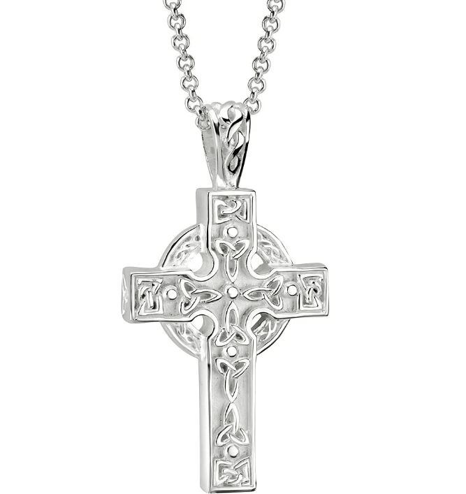 Sterling Silver Celtic High Cross Necklace - The Celtic Gift Store - Necklaces