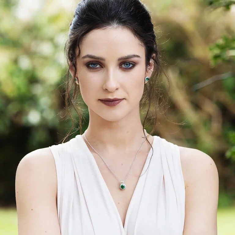 Sterling Silver Celtic Knot Crystal Halo Necklace - The Celtic Gift Store - Necklaces