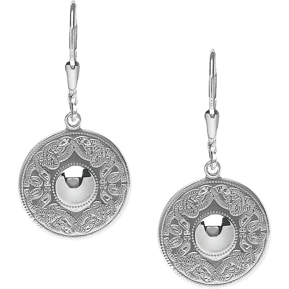 Sterling Silver Celtic Shield Earrings - Small - The Celtic Gift Store - Earrings
