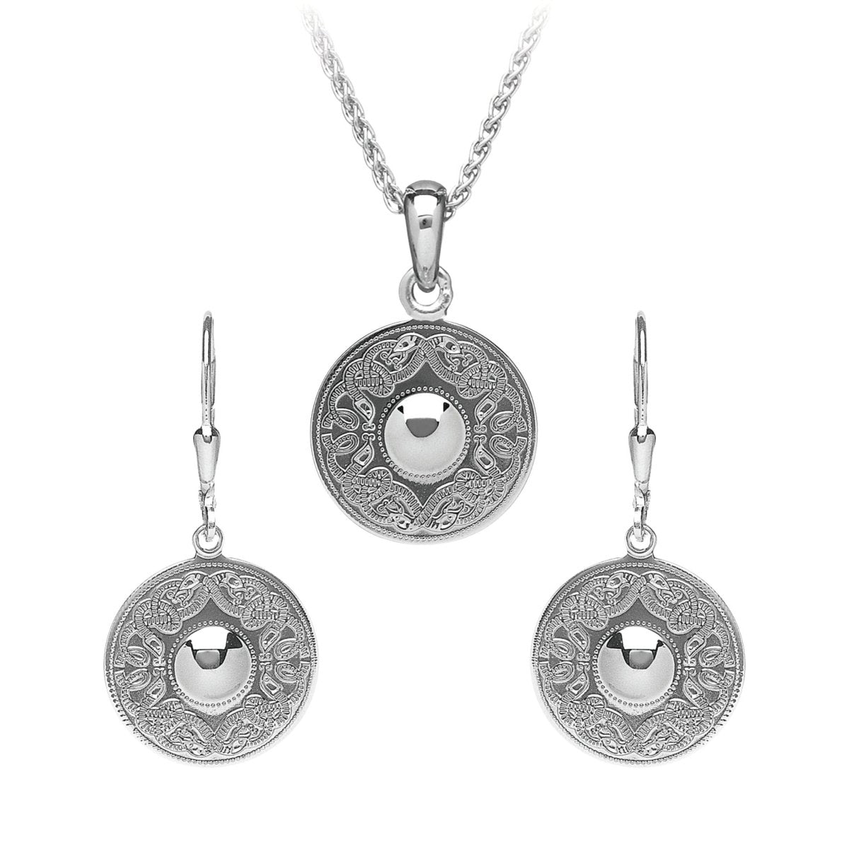 Sterling Silver Celtic Shield Earrings - Small - The Celtic Gift Store - Earrings