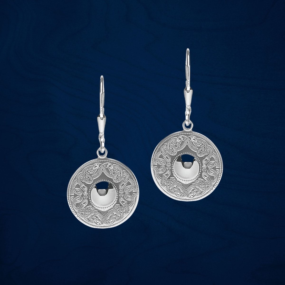 Sterling Silver Celtic Shield Earrings - Small - The Celtic Gift Store - Earrings