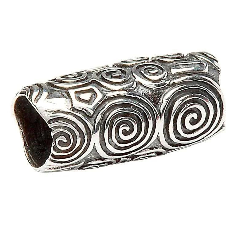 Sterling Silver Celtic Swirl Newgrange Bead - The Celtic Gift Store - Jewelry