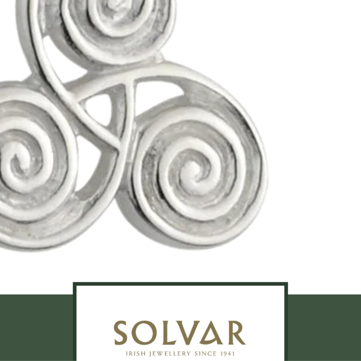 Sterling Silver Celtic Triple Spiral Necklace