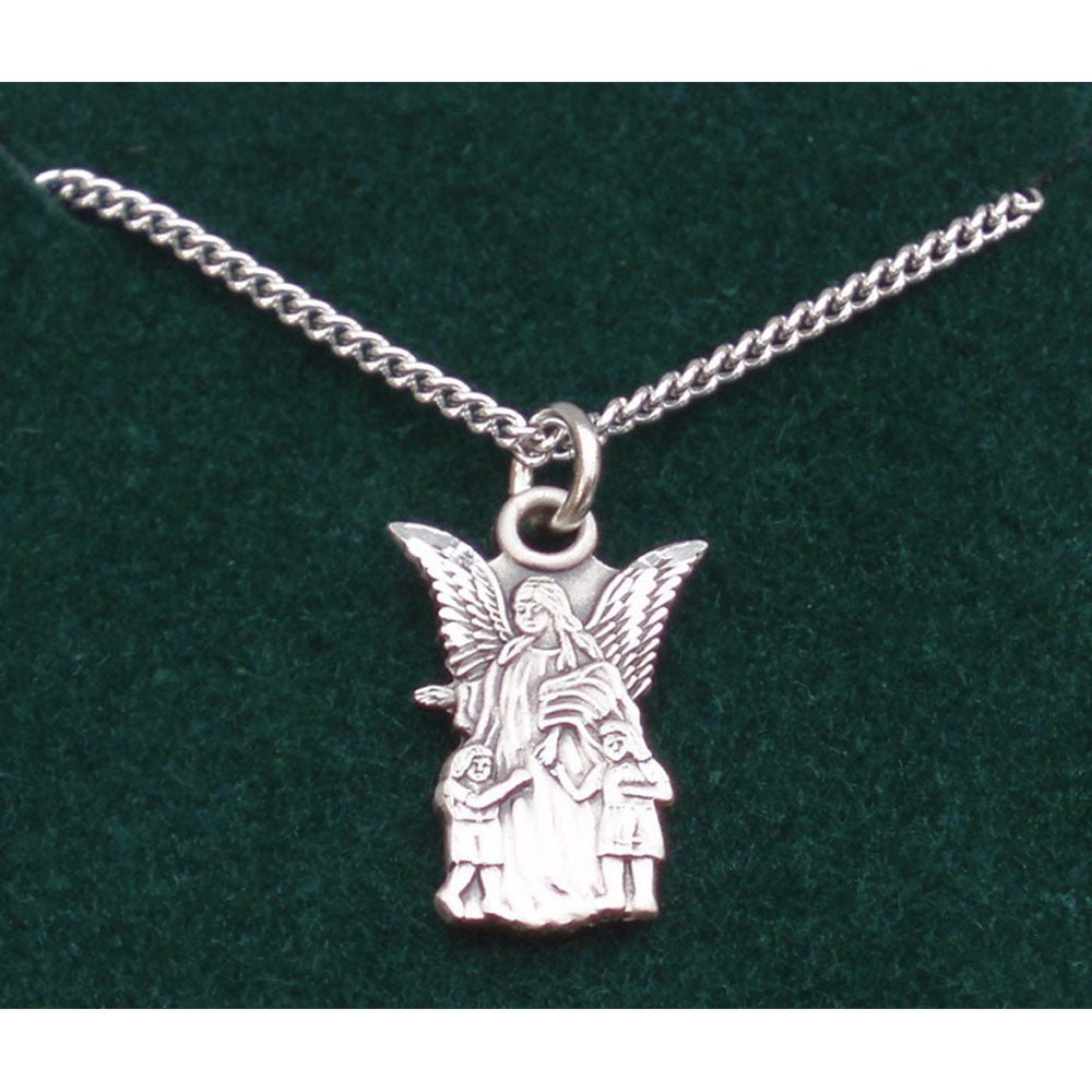 Sterling Silver Child Guardian Angel Necklace - The Celtic Gift Store - Necklaces
