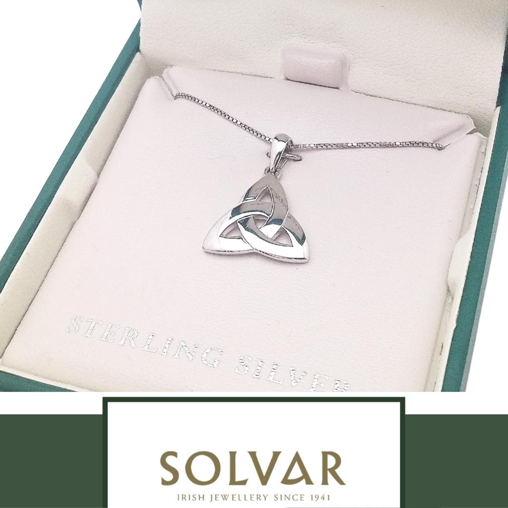 Sterling Silver Classic Trinity Knot Necklace