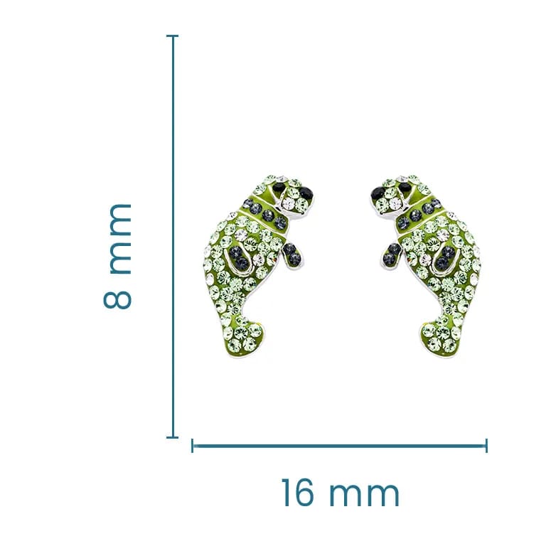 Sterling Silver Florida Manatee Earrings - The Celtic Gift Store - Jewelry