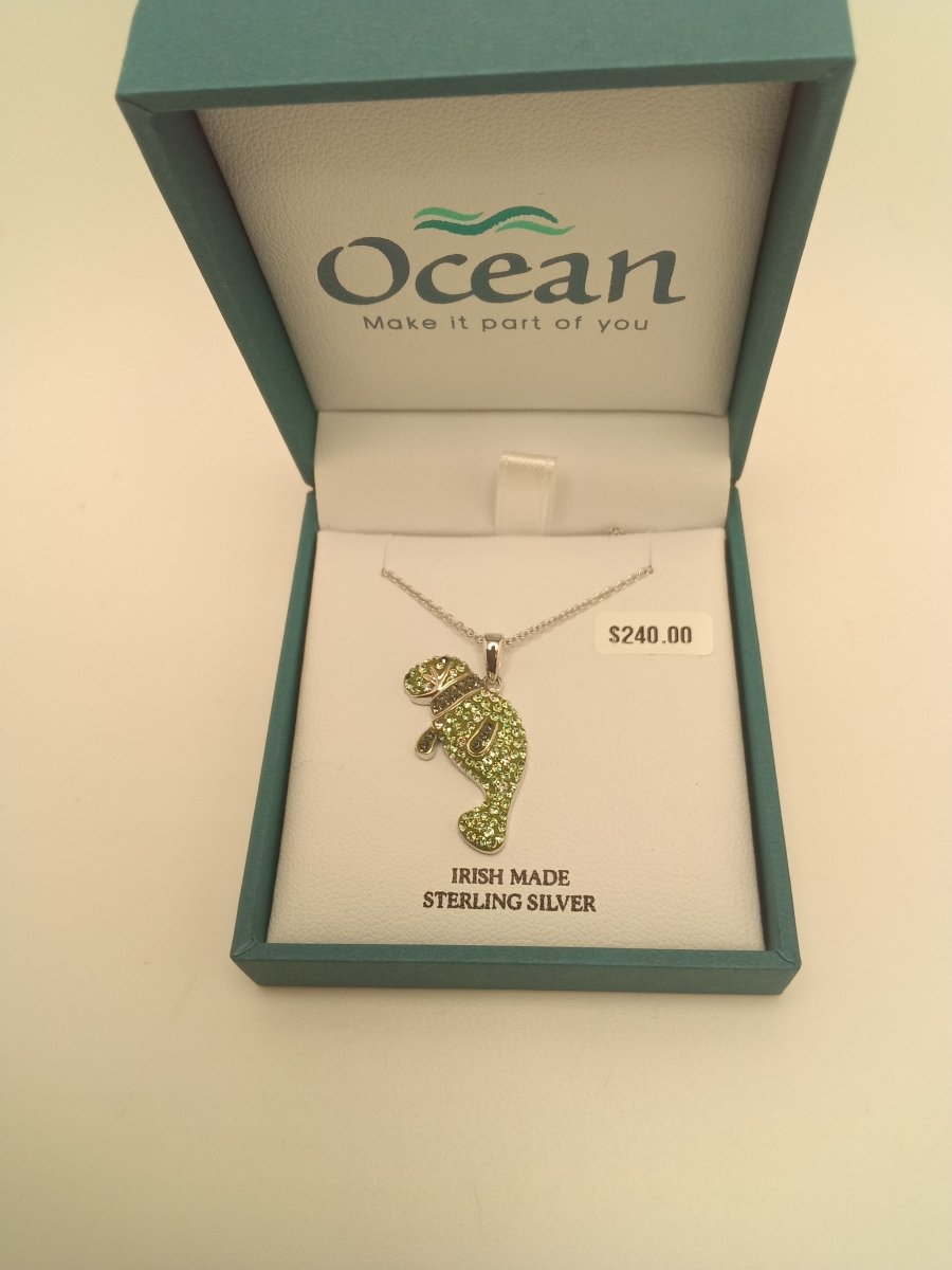Sterling Silver Florida Manatee Necklace