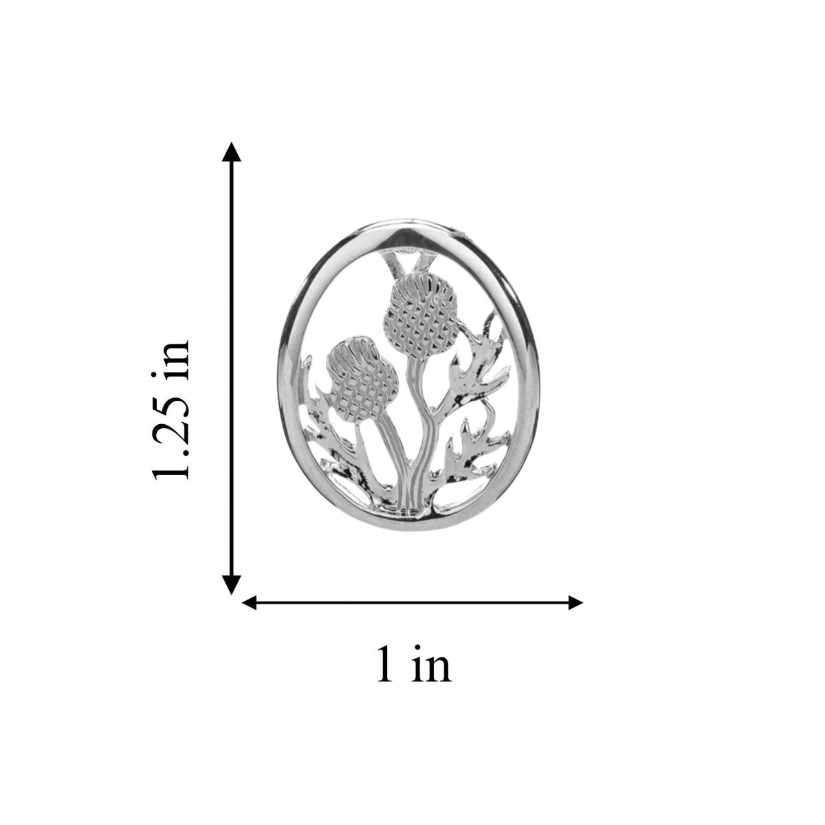 Sterling Silver Framed Scottish Thistle Pendant - The Celtic Gift Store - Necklaces