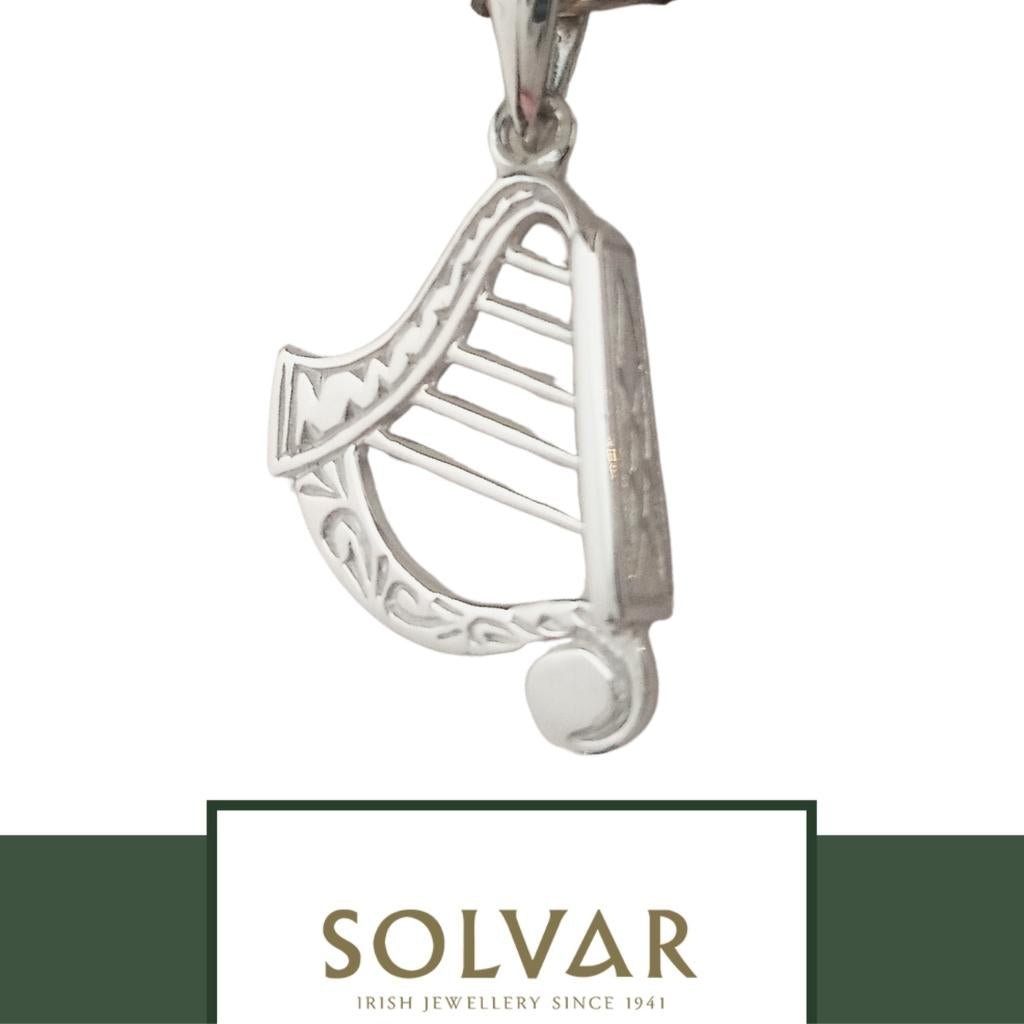 Sterling Silver Harp Necklace- Small