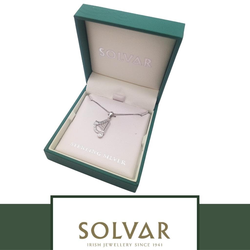 Sterling Silver Harp Necklace- Small