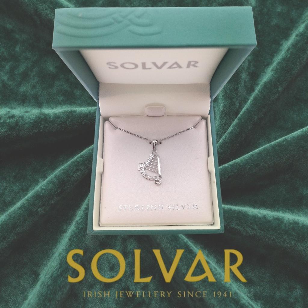 Sterling Silver Harp Necklace- Small
