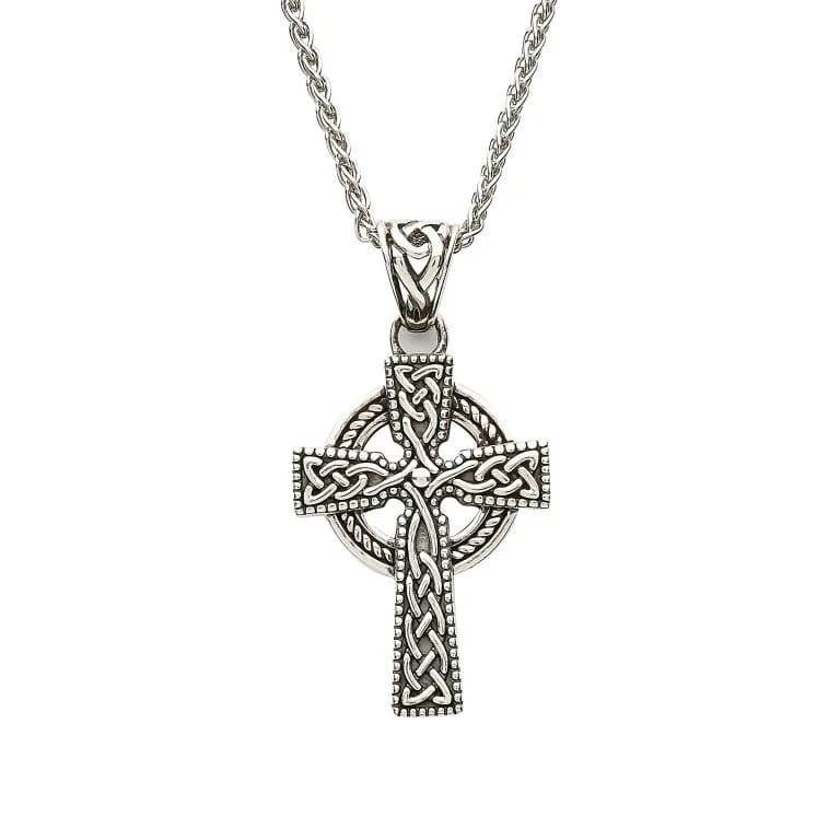 Sterling Silver Intricately Detailed Celtic Cross Necklace - The Celtic Gift Store - Necklaces