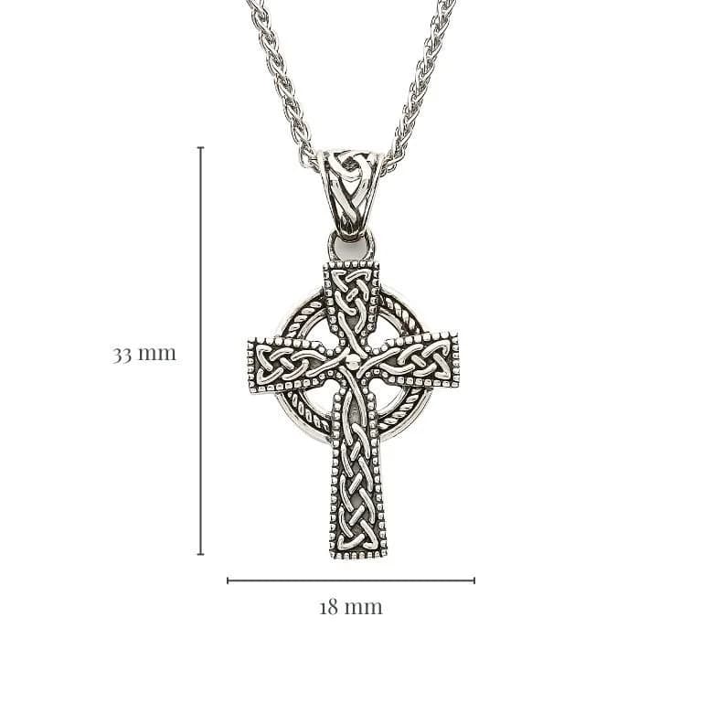 Sterling Silver Intricately Detailed Celtic Cross Necklace - The Celtic Gift Store - Necklaces