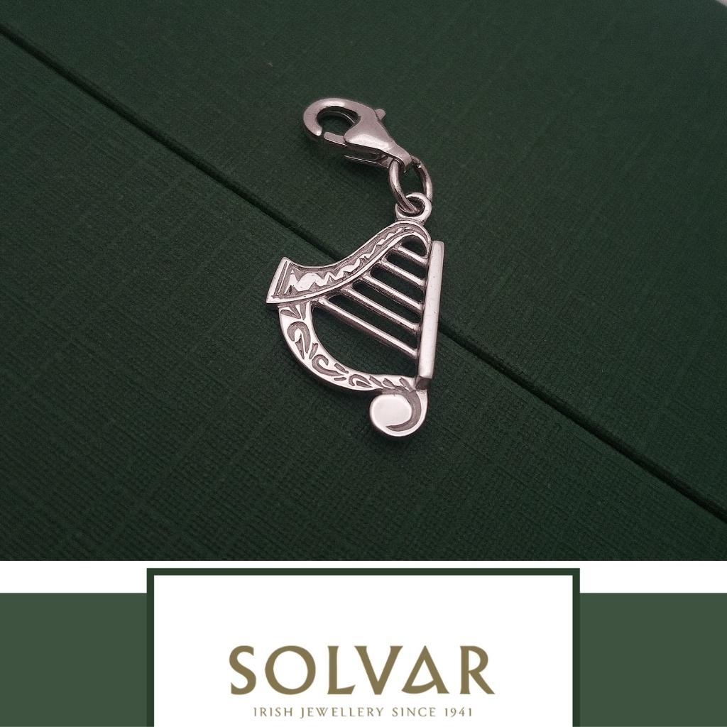 Sterling Silver Irish Harp Charm