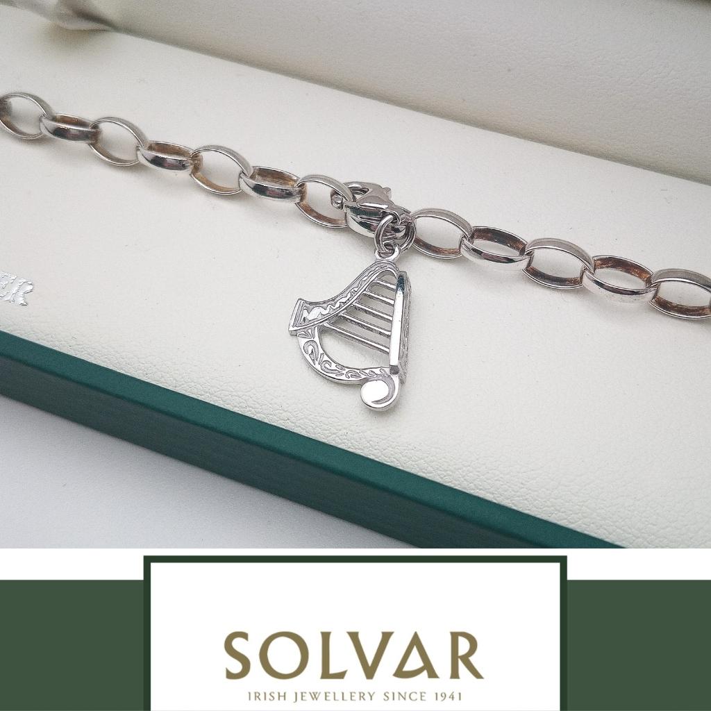 Sterling Silver Irish Harp Charm