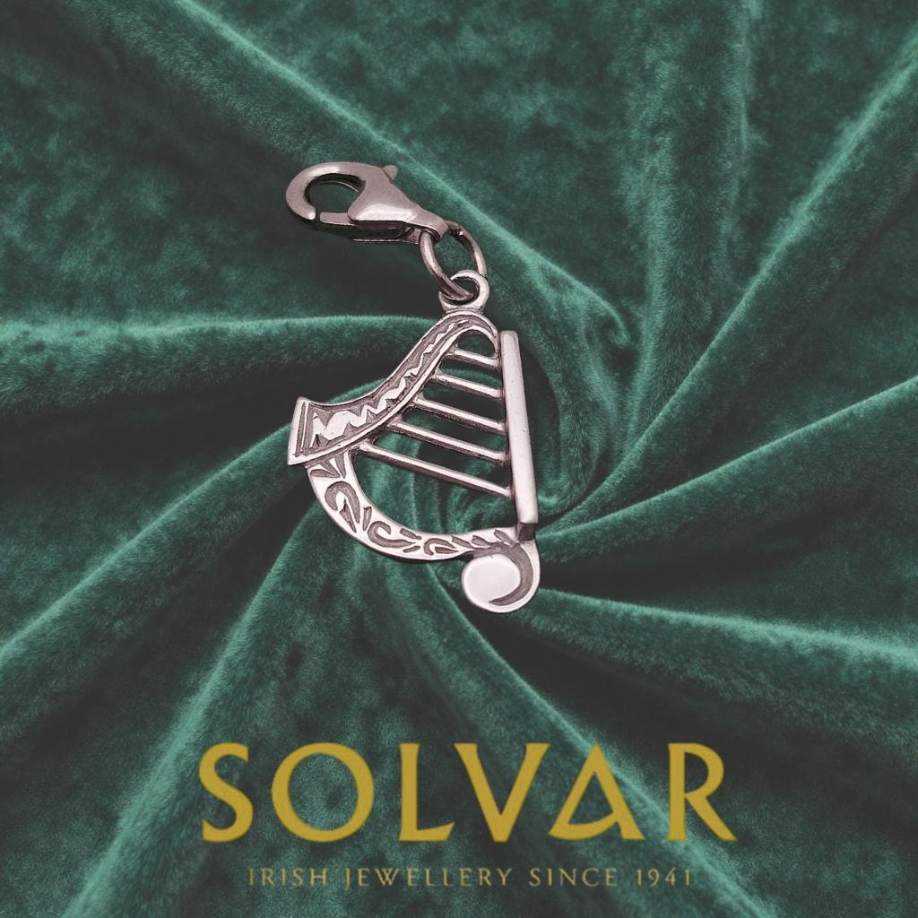 Sterling Silver Irish Harp Charm