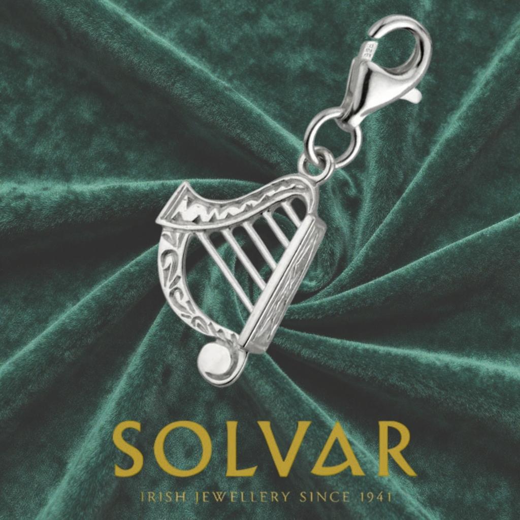 Sterling Silver Irish Harp Charm
