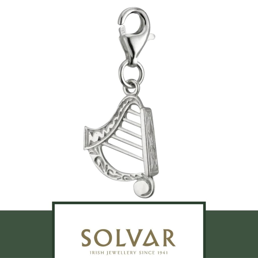 Sterling Silver Irish Harp Charm