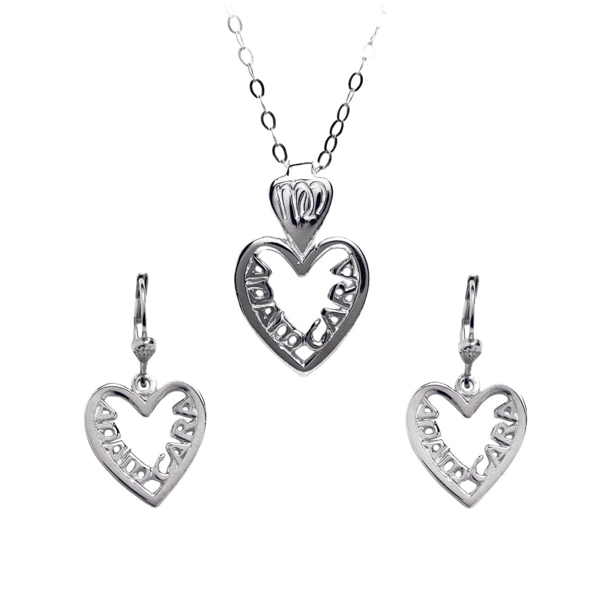 Sterling Silver Irish Mo Anam Cara Filigree Heart Earrings - The Celtic Gift Store - Earrings