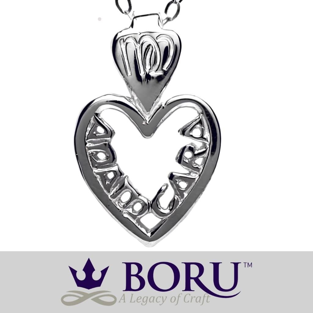 Sterling Silver Irish Mo Anam Cara Filigreed Heart Necklace- Small