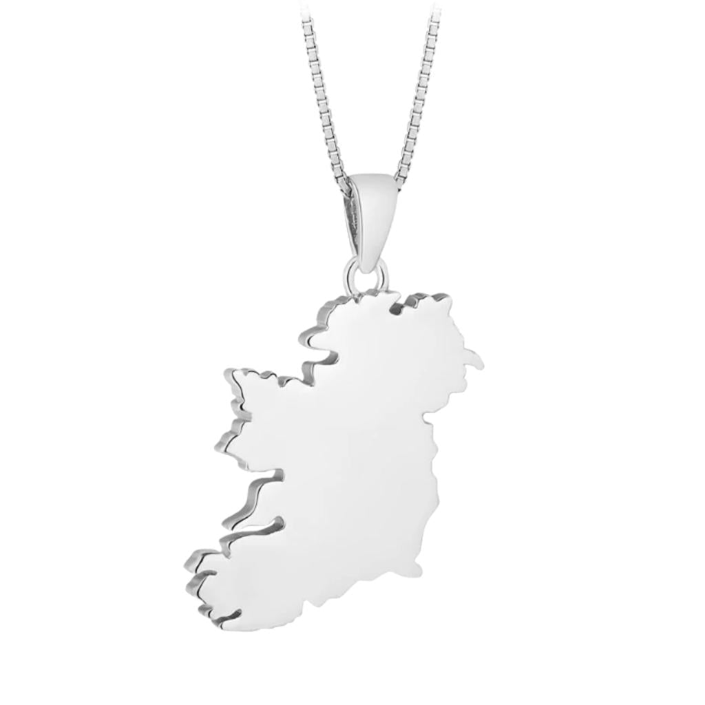 Sterling Silver Map of Ireland Necklace - Small by Solvar Jewelry - Necklaces