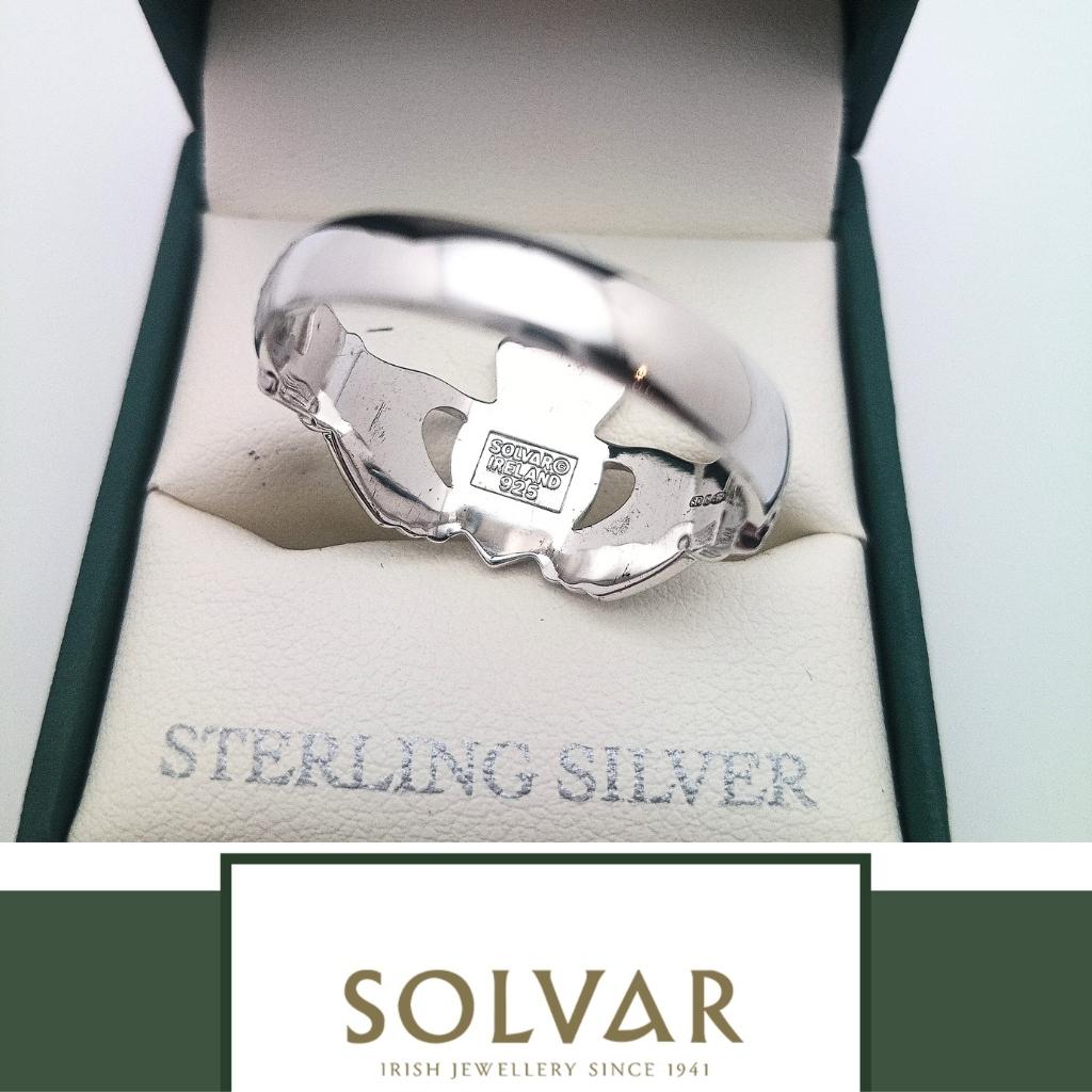 Sterling Silver Men's Heavy Claddagh Ring