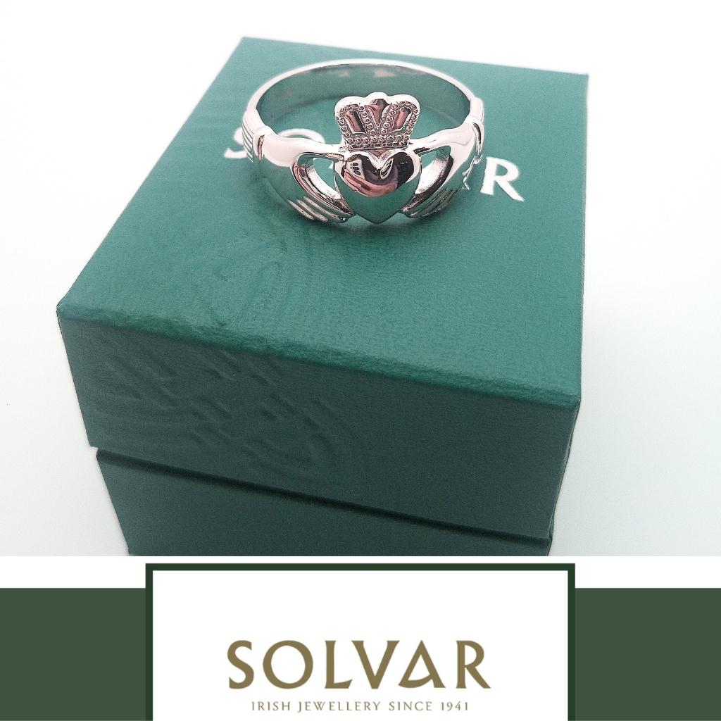 Sterling Silver Men's Heavy Claddagh Ring