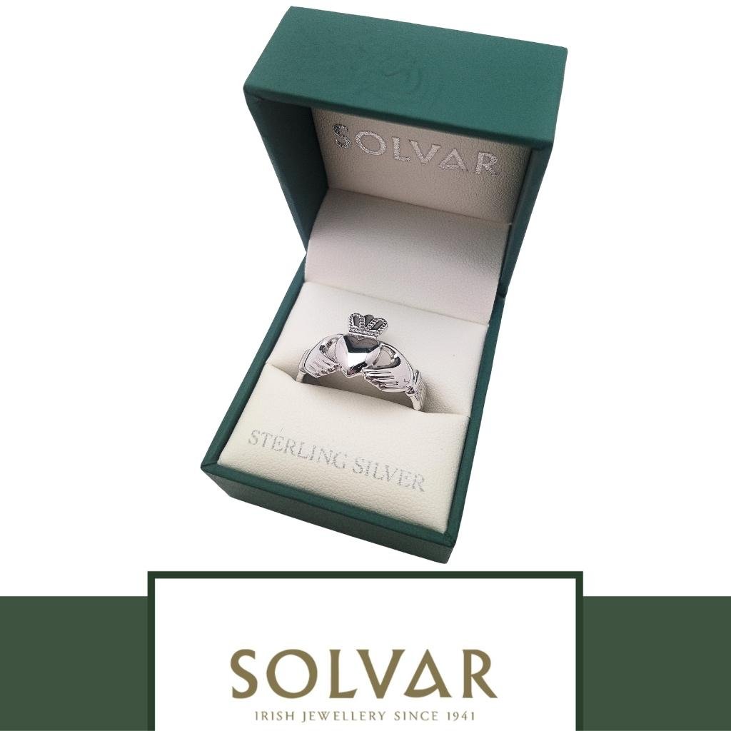 Sterling Silver Men's Heavy Claddagh Ring